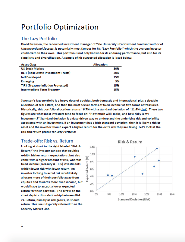 Portfolio Optimization